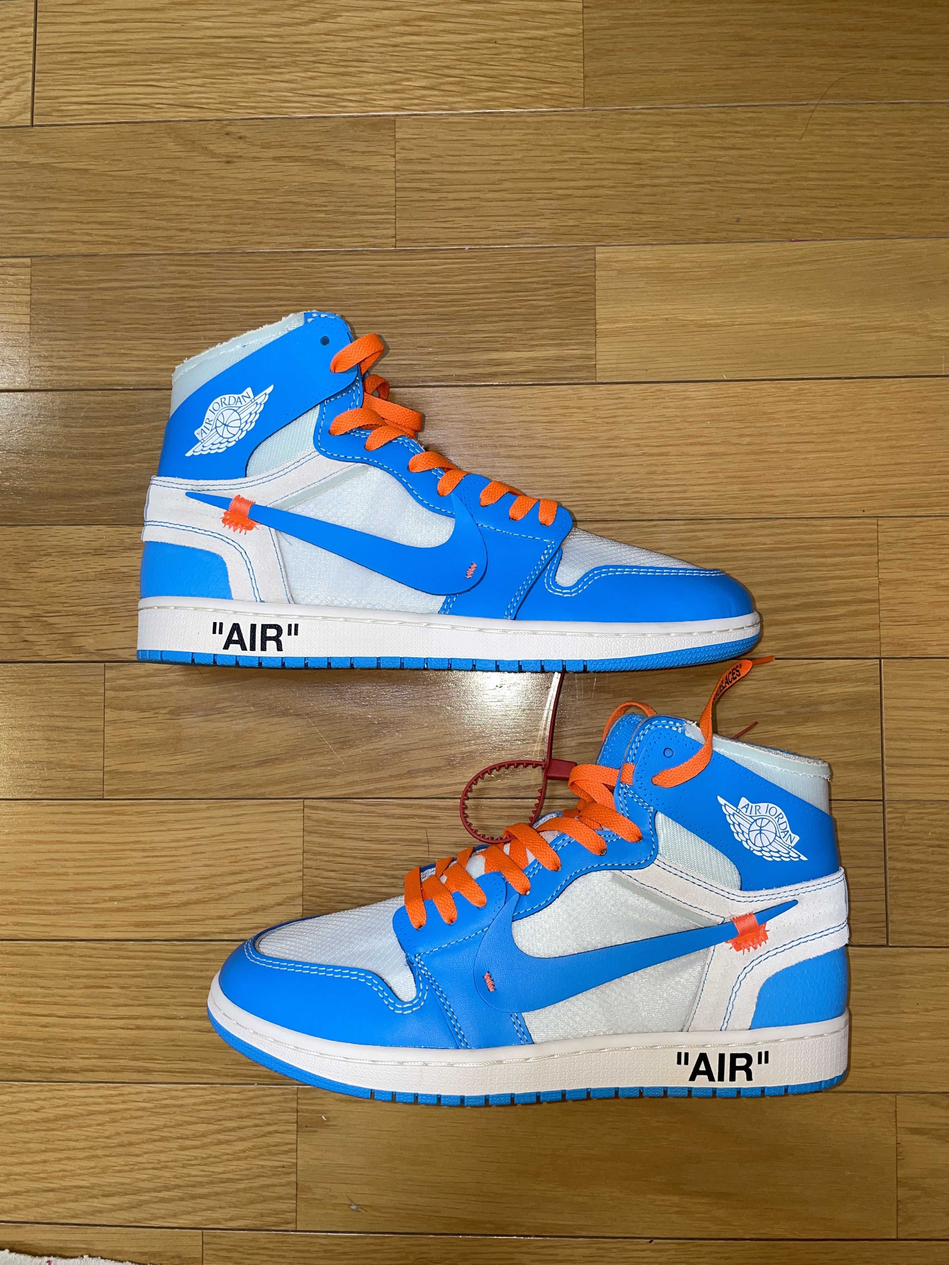 Off-White × Nike Air Jordan 1 High UNC "White/Dark Powder Blue"