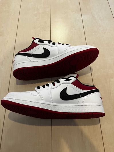 NIKE AIR JORDAN 1 LOW "WHITE/UNIVERSITY RED/BLACK"