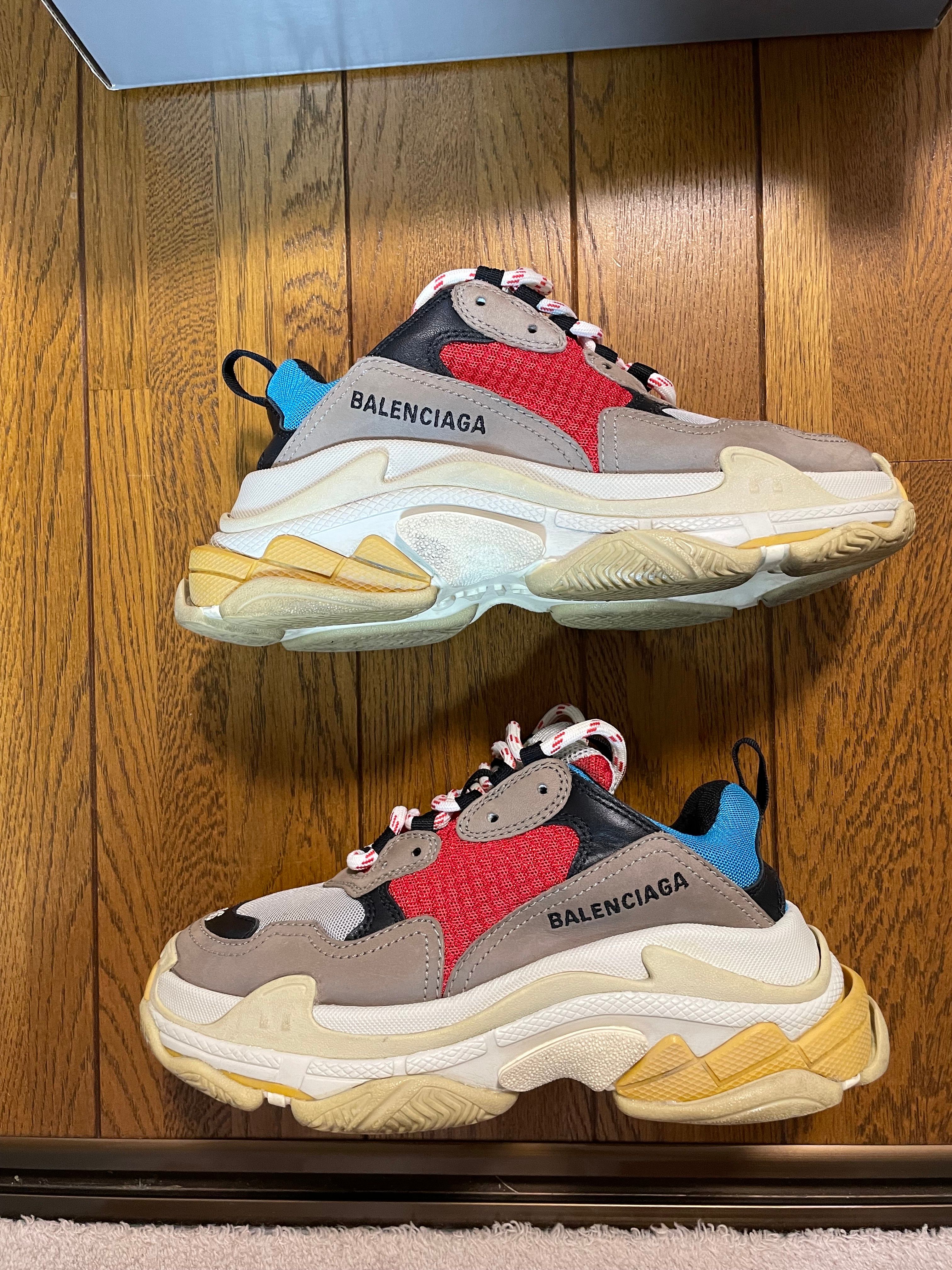 BALENCIAGA Triple S "Red/Blue"