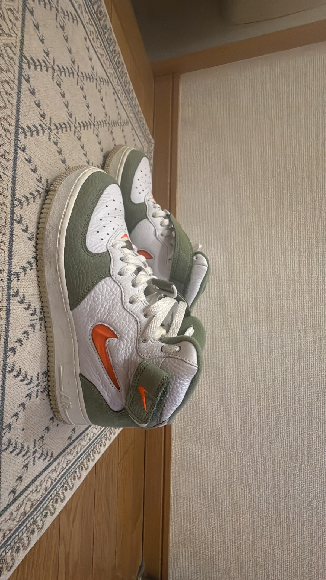 Nike Air Force 1 Mid QS "Olive Green and Total Orange"