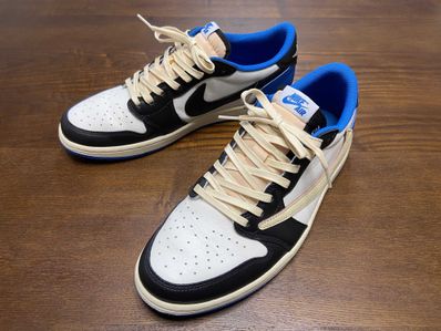 Travis Scott × fragment design × Nike Air Jordan 1 Low OG SP "Military Blue"