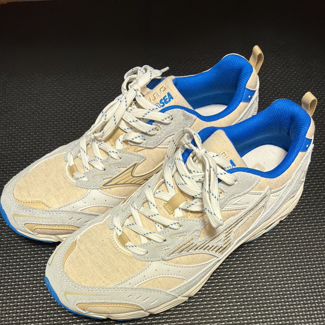 WIND AND SEA × Mizuno MXR "Beige/Grey/Blue"