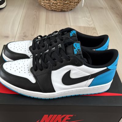 Nike Air Jordan 1 Low OG "Black and Dark Powder Blue/UNC"