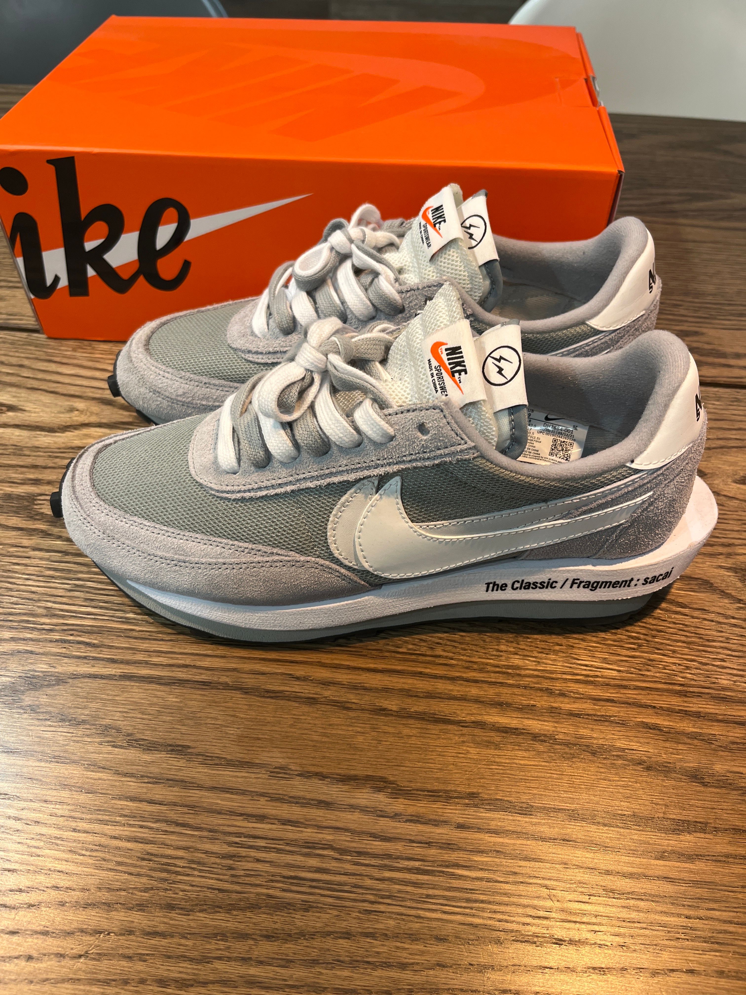 Fragment × sacai × Nike LD Waffle "Light Smoke Grey"