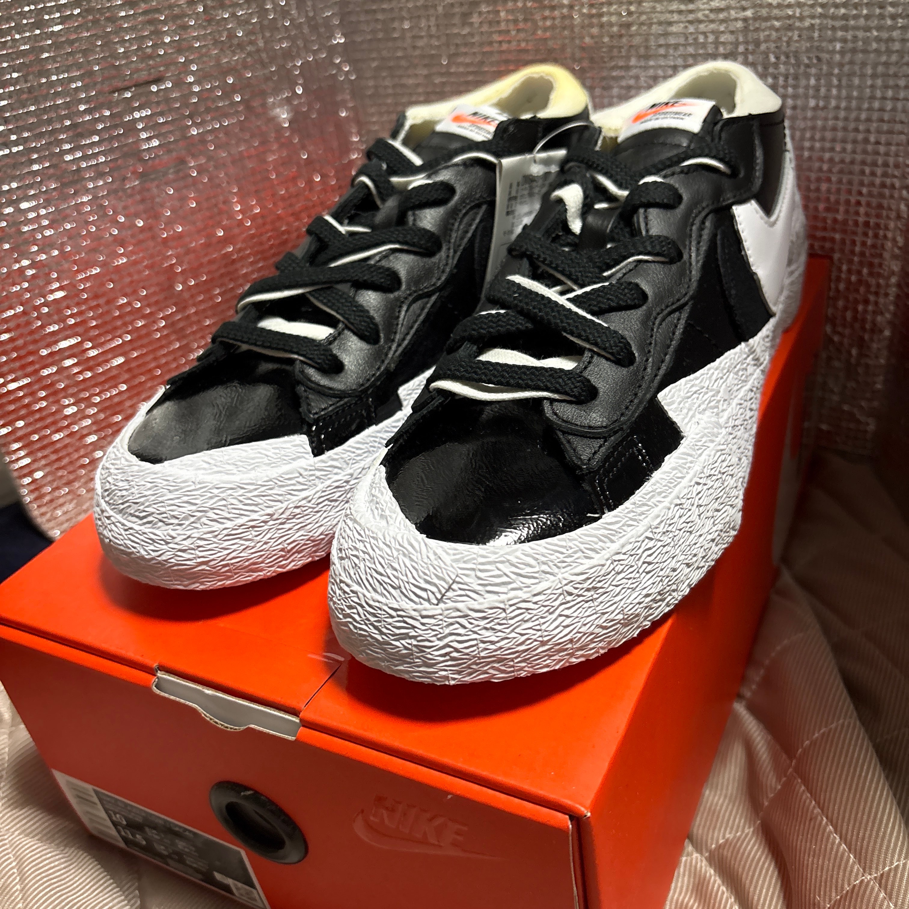 sacai × Nike Blazer Low "Black Patent Leather"