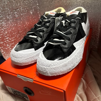sacai × Nike Blazer Low "Black Patent Leather"