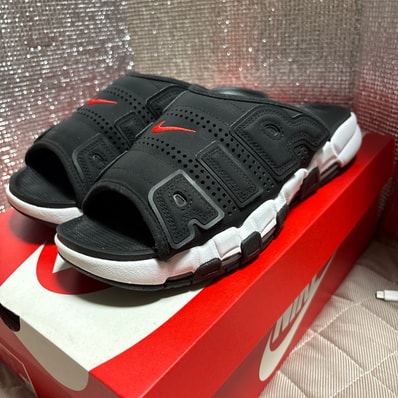 Nike Air More Uptempo Slide "Black/Clear/White"