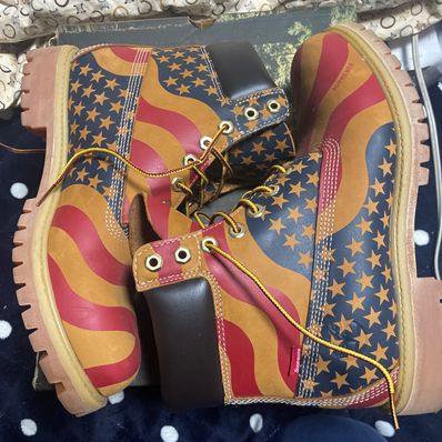 Supreme × Timberland 6 Boot "Stars & Stripes Wheat"