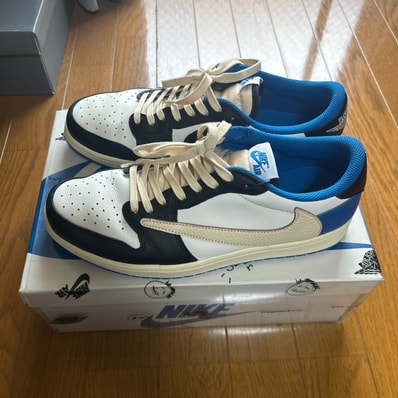 Travis Scott × fragment design × Nike Air Jordan 1 Low OG SP "Military Blue"