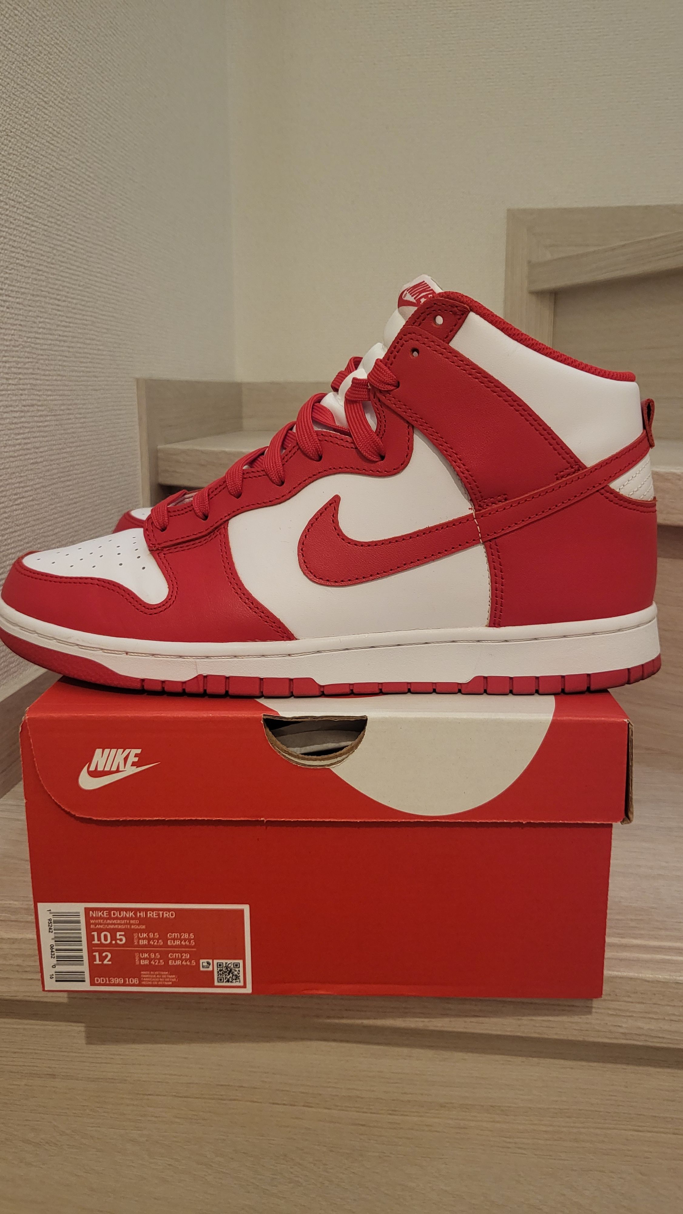 Nike Dunk High "Championship White and Red"