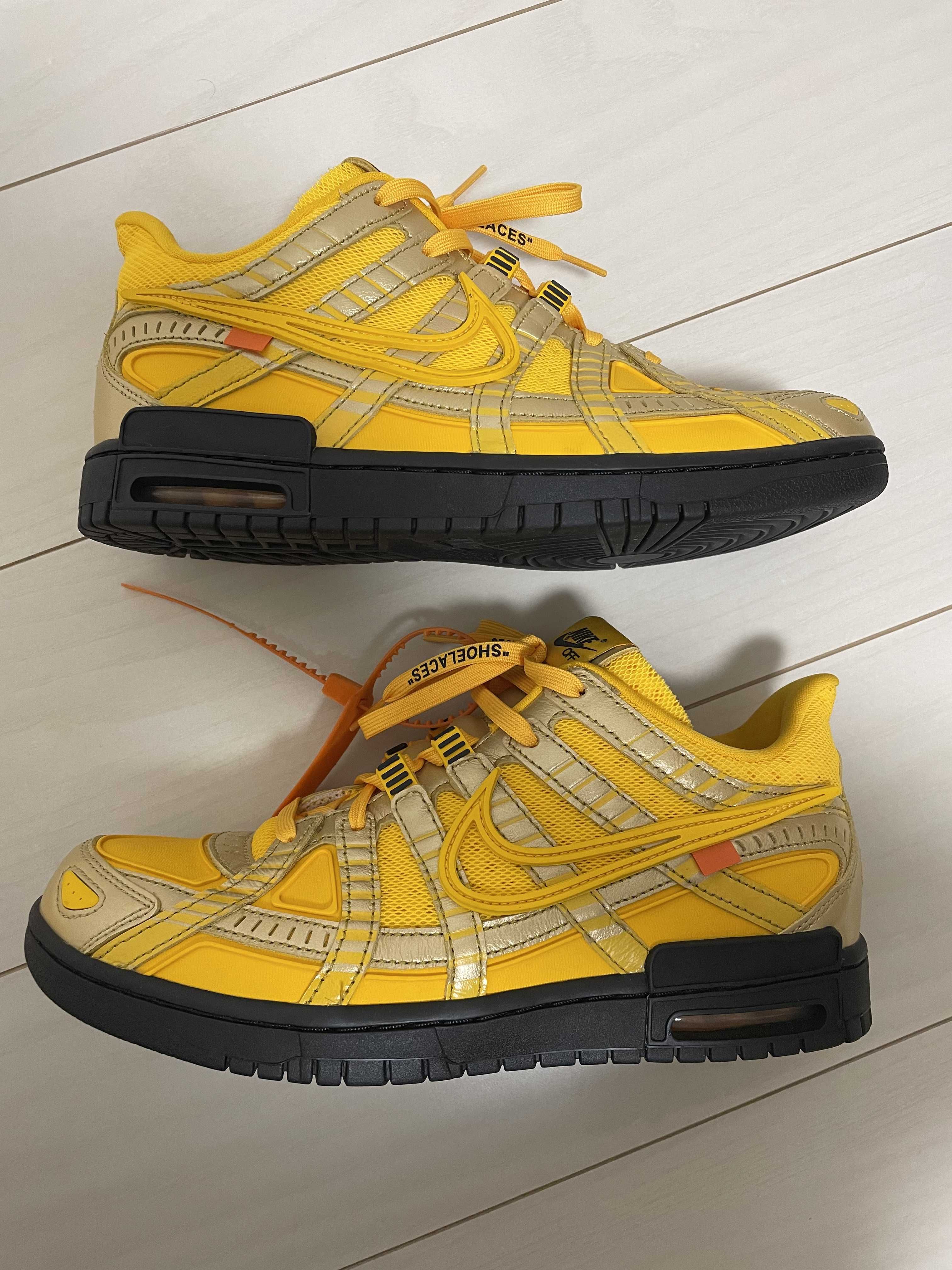 Off-White × Nike Air Rubber Dunk "University Gold" 
