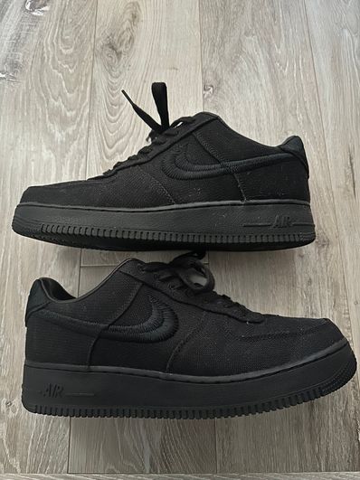 Stussy × Nike Air Force 1 Low "Triple Black"