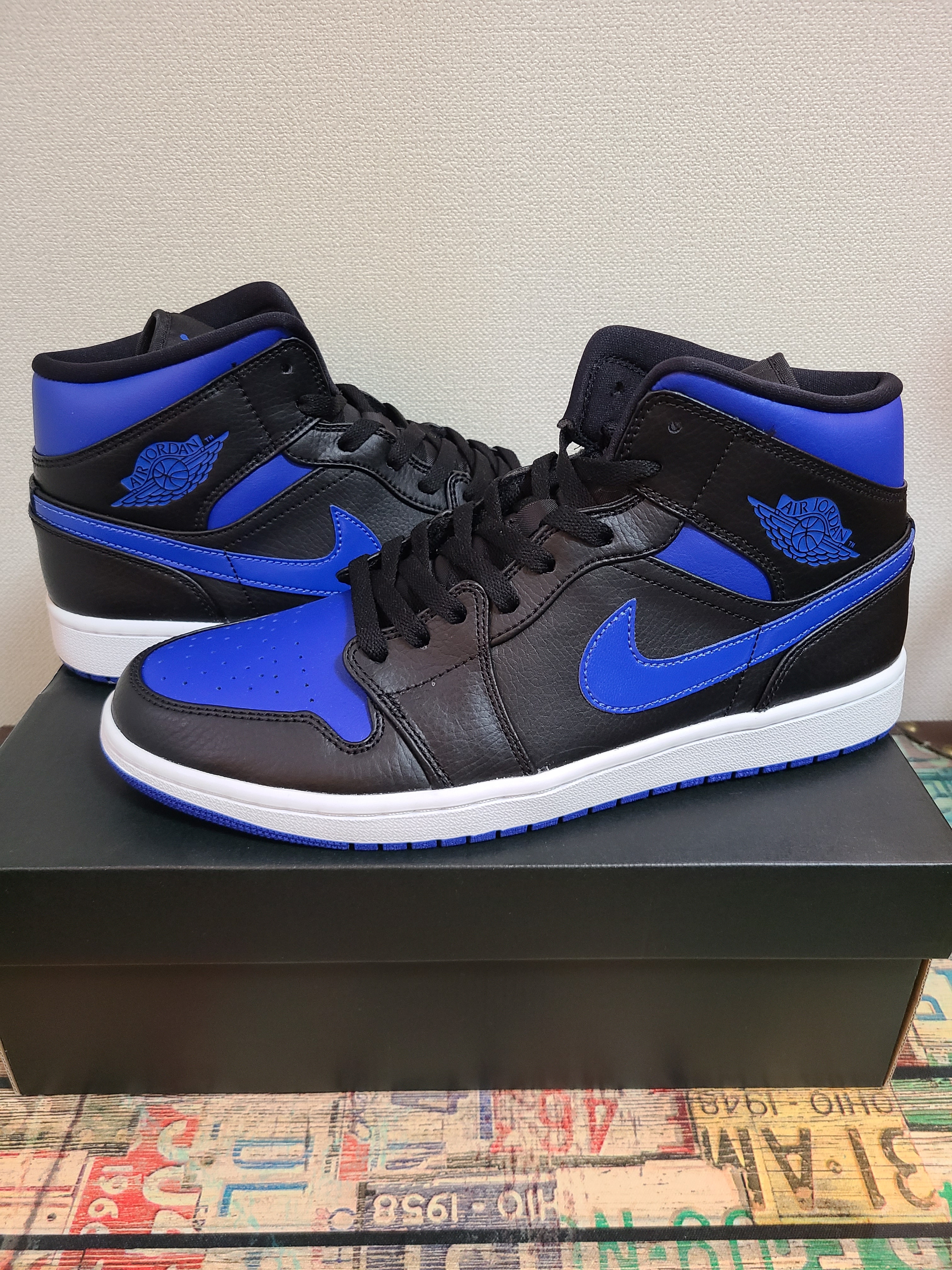 NIKE AIR JORDAN 1 MID "BLACK/BLUE"