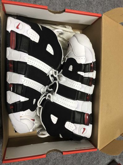 NIKE AIR MORE UPTEMPO "WHITE/BLACK/UNIVERSITY RED"(2020)