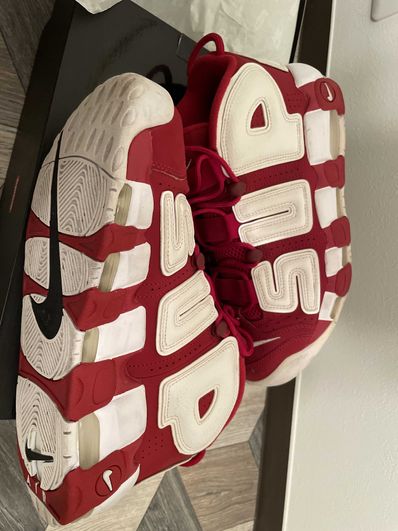 Supreme × Nike Air More Uptempo "White/Red"