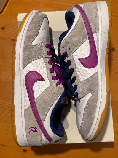Rayssa Leal × Nike SB Dunk Low PRM "Pure Platinum and Vivid Purple"