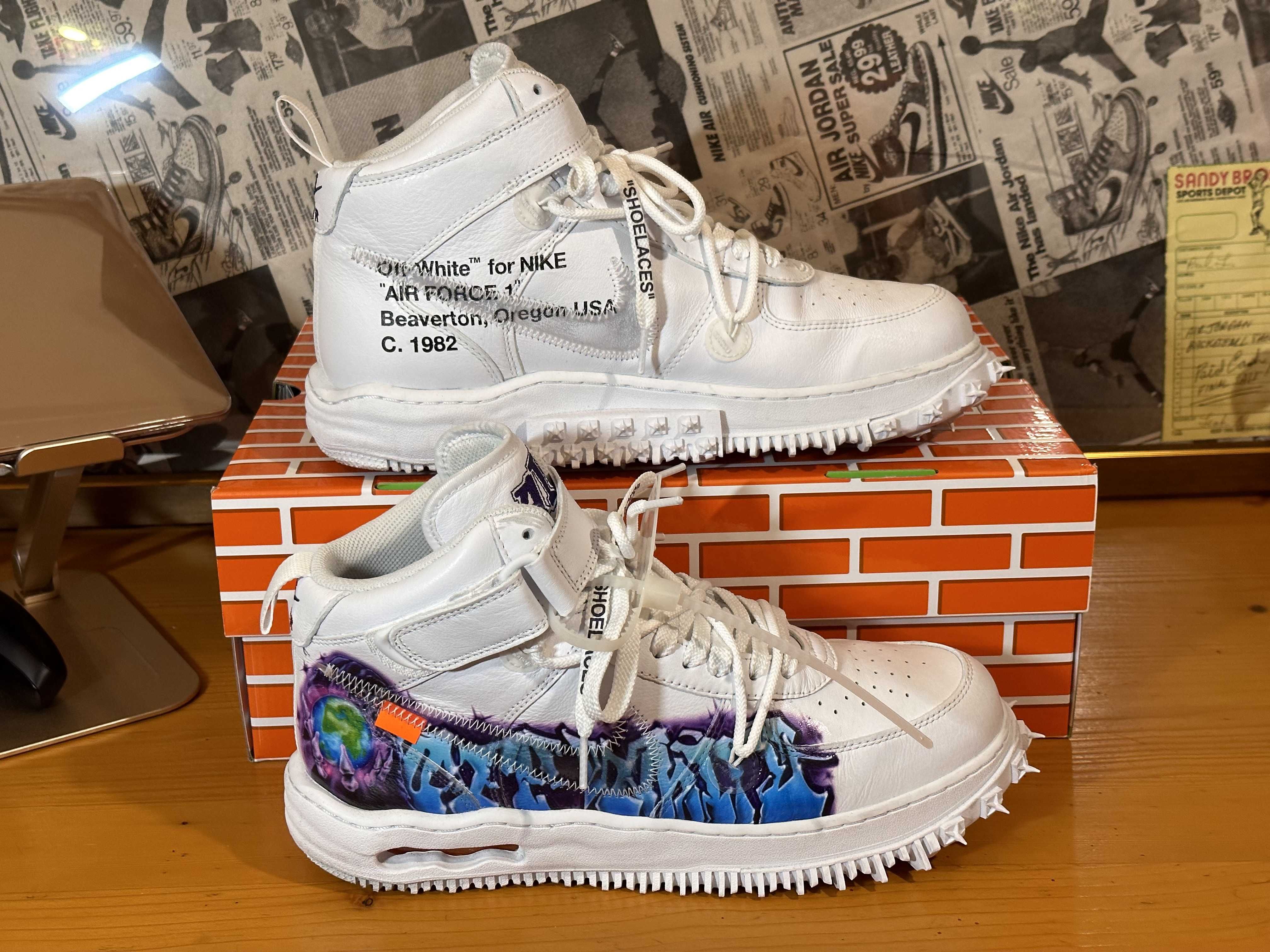 Off-White × Nike Air Force 1 Mid "Graffiti"