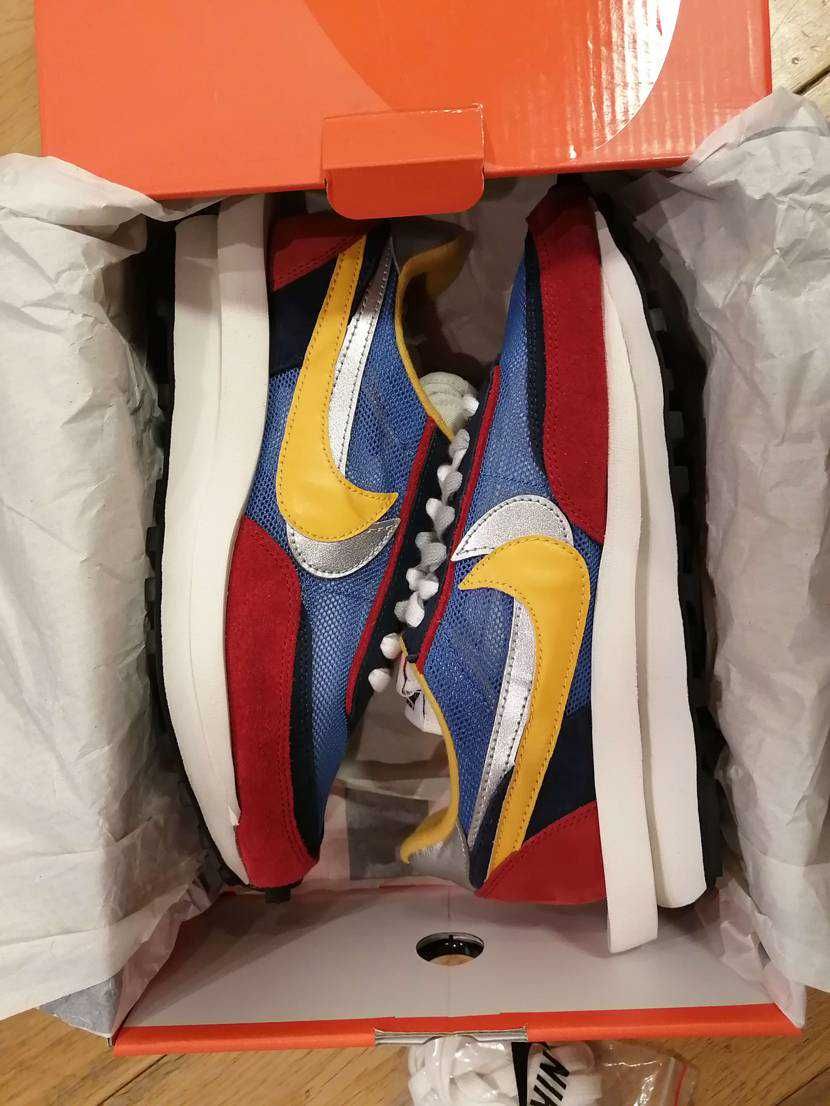 sacai × Nike LDV Waffle "Red/Blue"