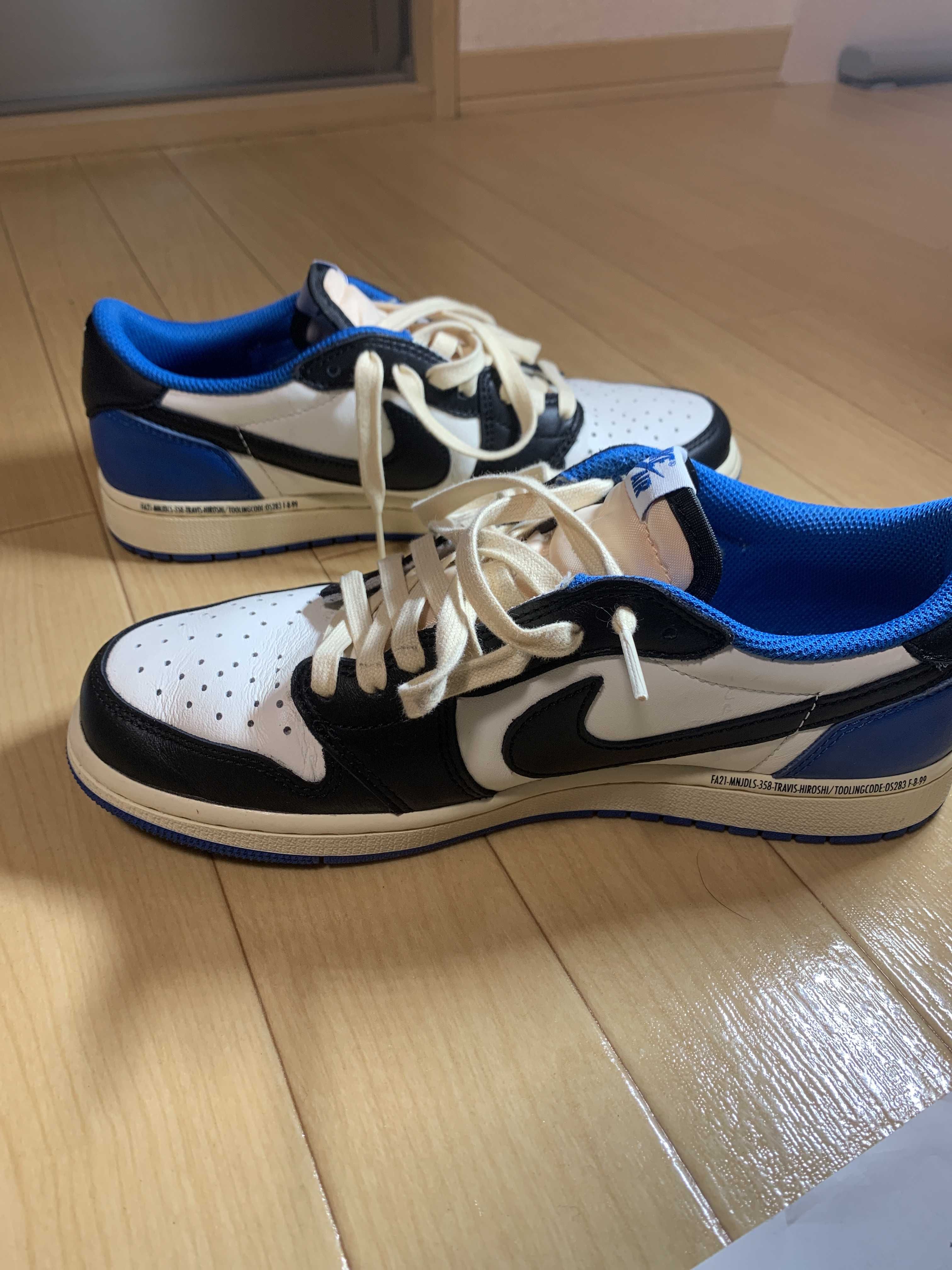 Travis Scott × fragment design × Nike Air Jordan 1 Low OG SP "Military Blue"
