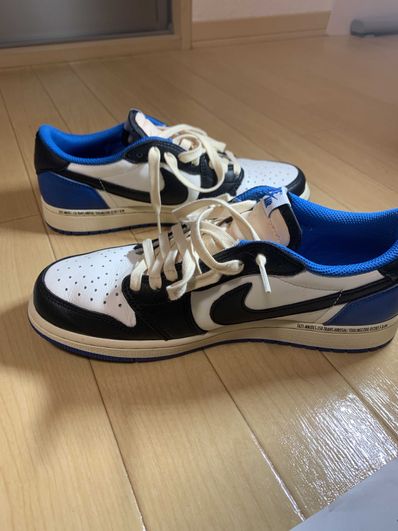 Travis Scott × fragment design × Nike Air Jordan 1 Low OG SP "Military Blue"