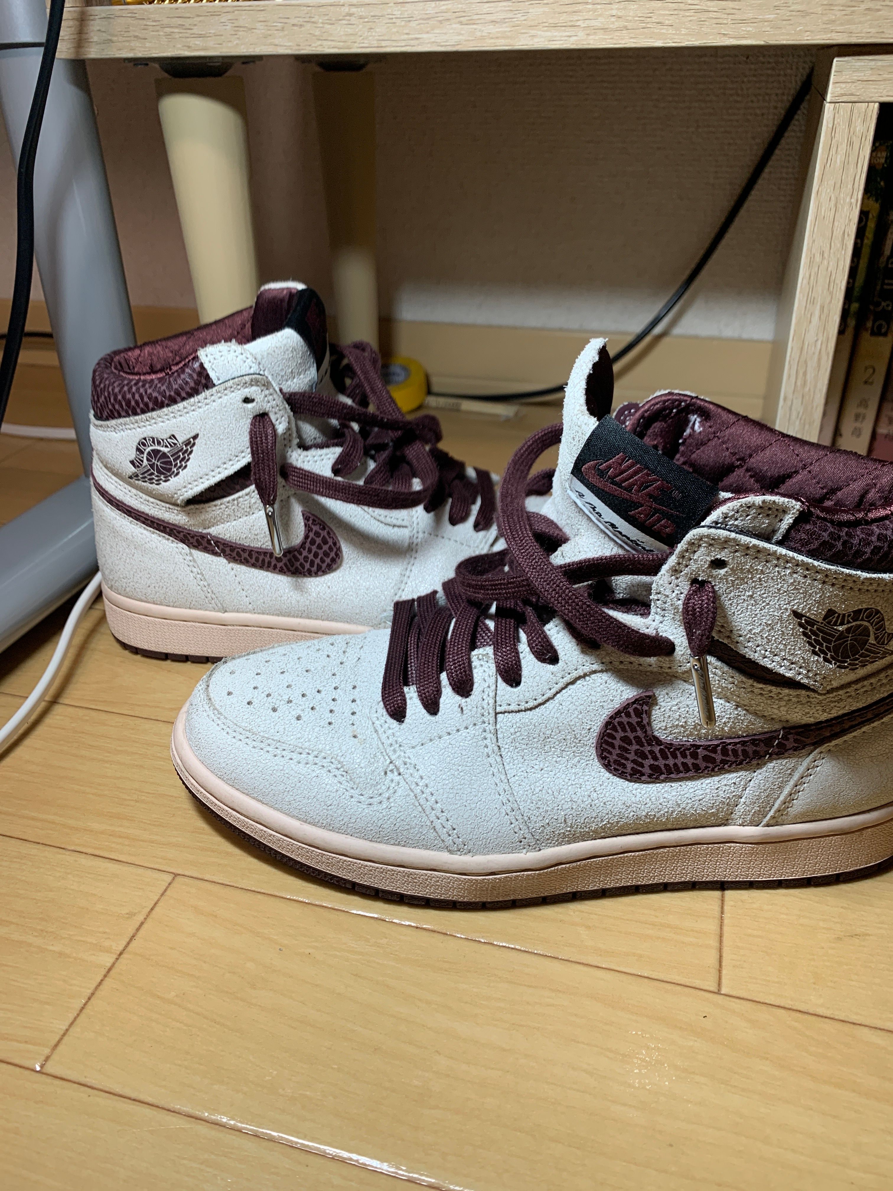 A Ma Maniere × Nike Air Jordan 1 Retro High OG "Sail and Burgundy"