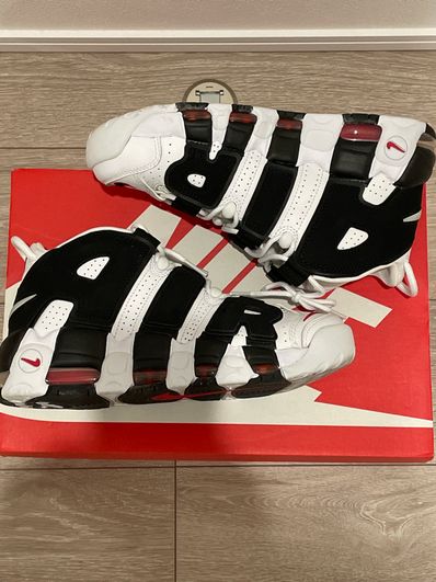NIKE AIR MORE UPTEMPO "WHITE/BLACK/UNIVERSITY RED"(2020)