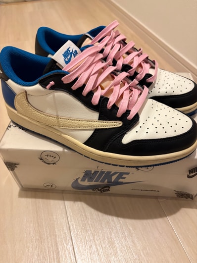 Travis Scott × fragment design × Nike Air Jordan 1 Low OG SP "Military Blue"