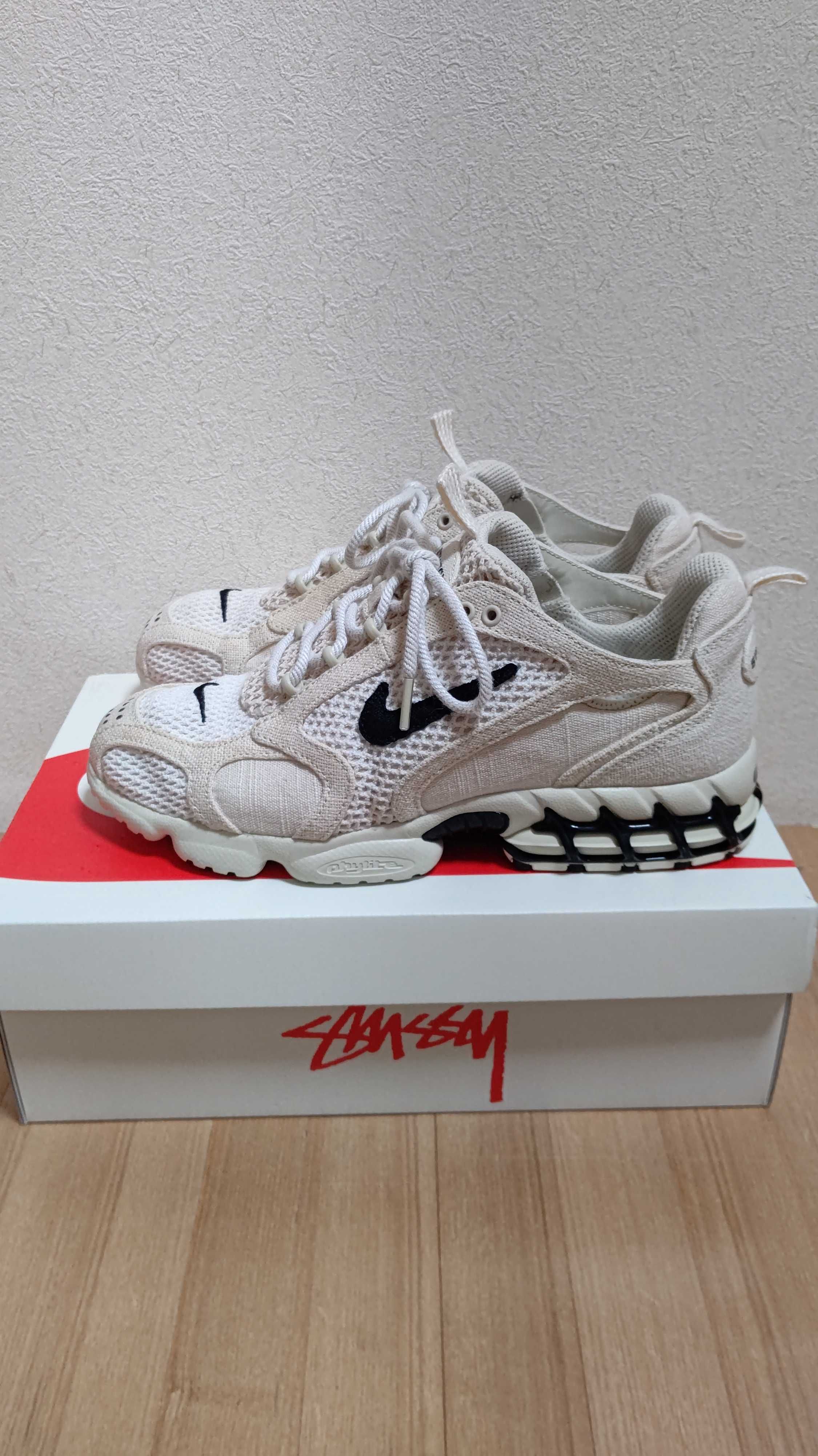 Stussy × Nike Air Zoom Spiridon CG 2 "Fossil/Black"