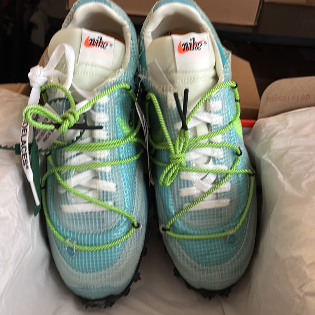 Off-White × Nike Women's Waffle Racer "Vivid Sky"
