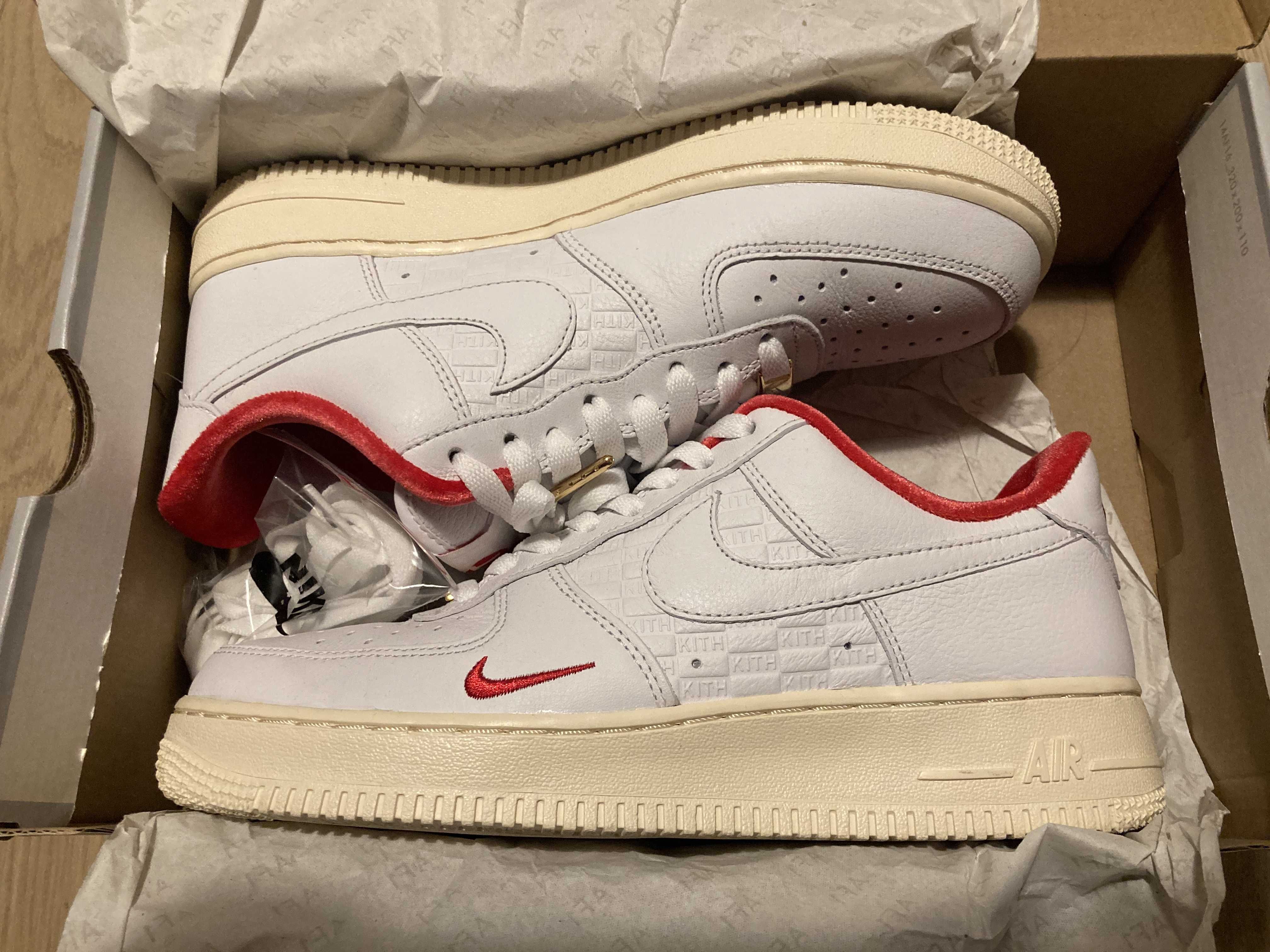 KITH × Nike Air Force 1 Low "White/Red"