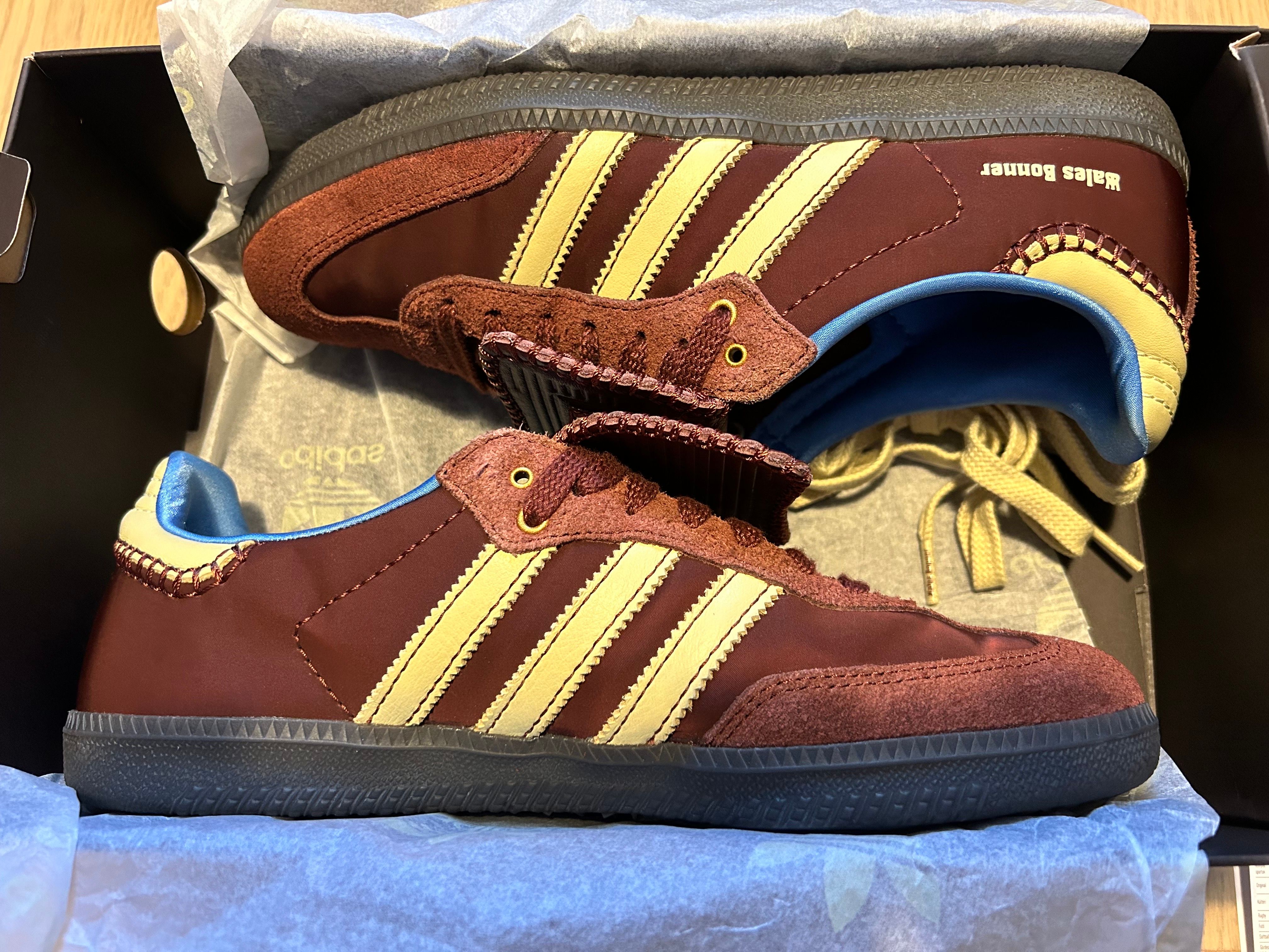Wales Bonner × adidas Samba Nylon Low "Fox Brown/Sandy Beige/Lucky Blue"