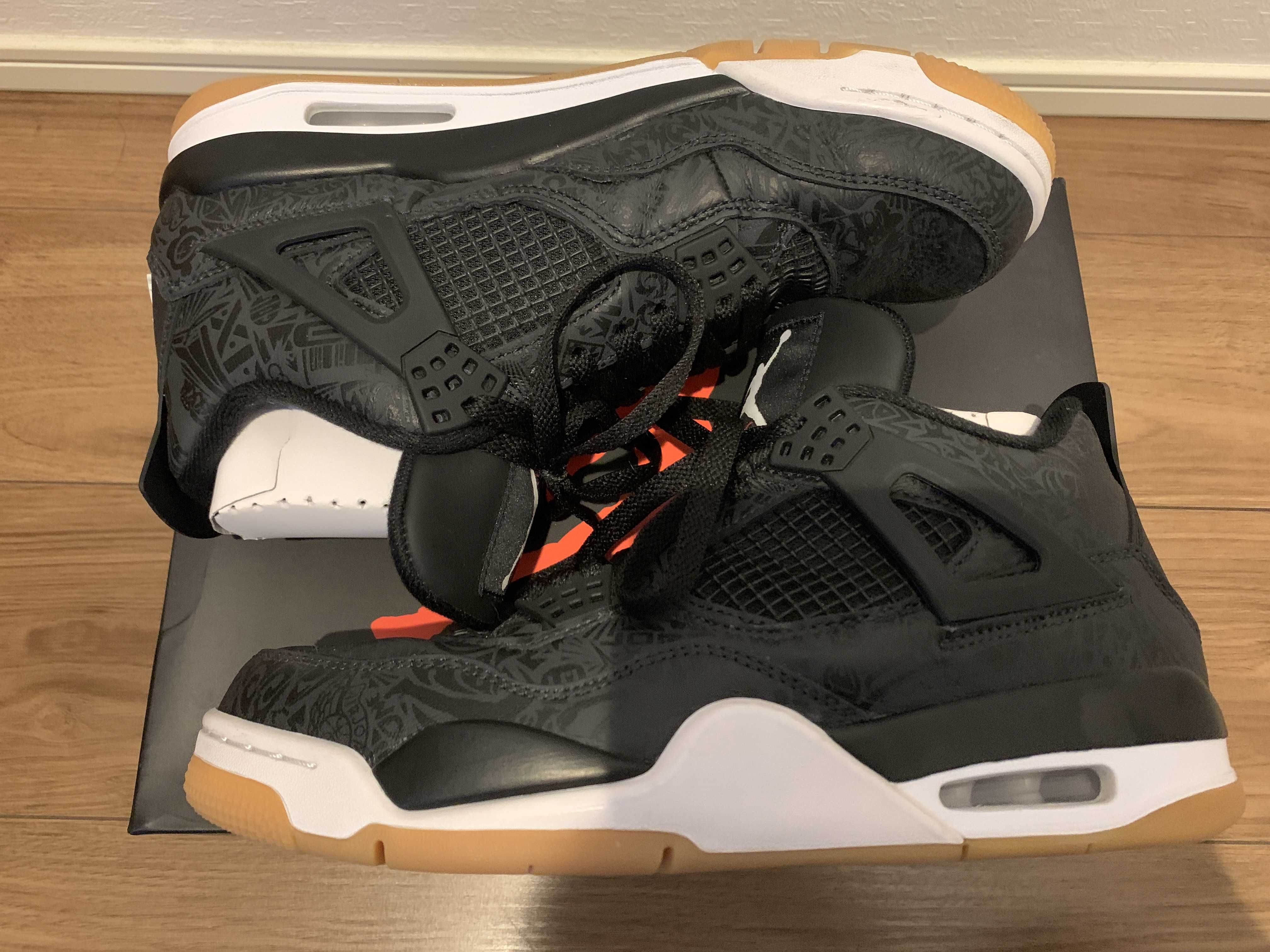 Nike Air Jordan 4 Retro "Laser Black/Gum"