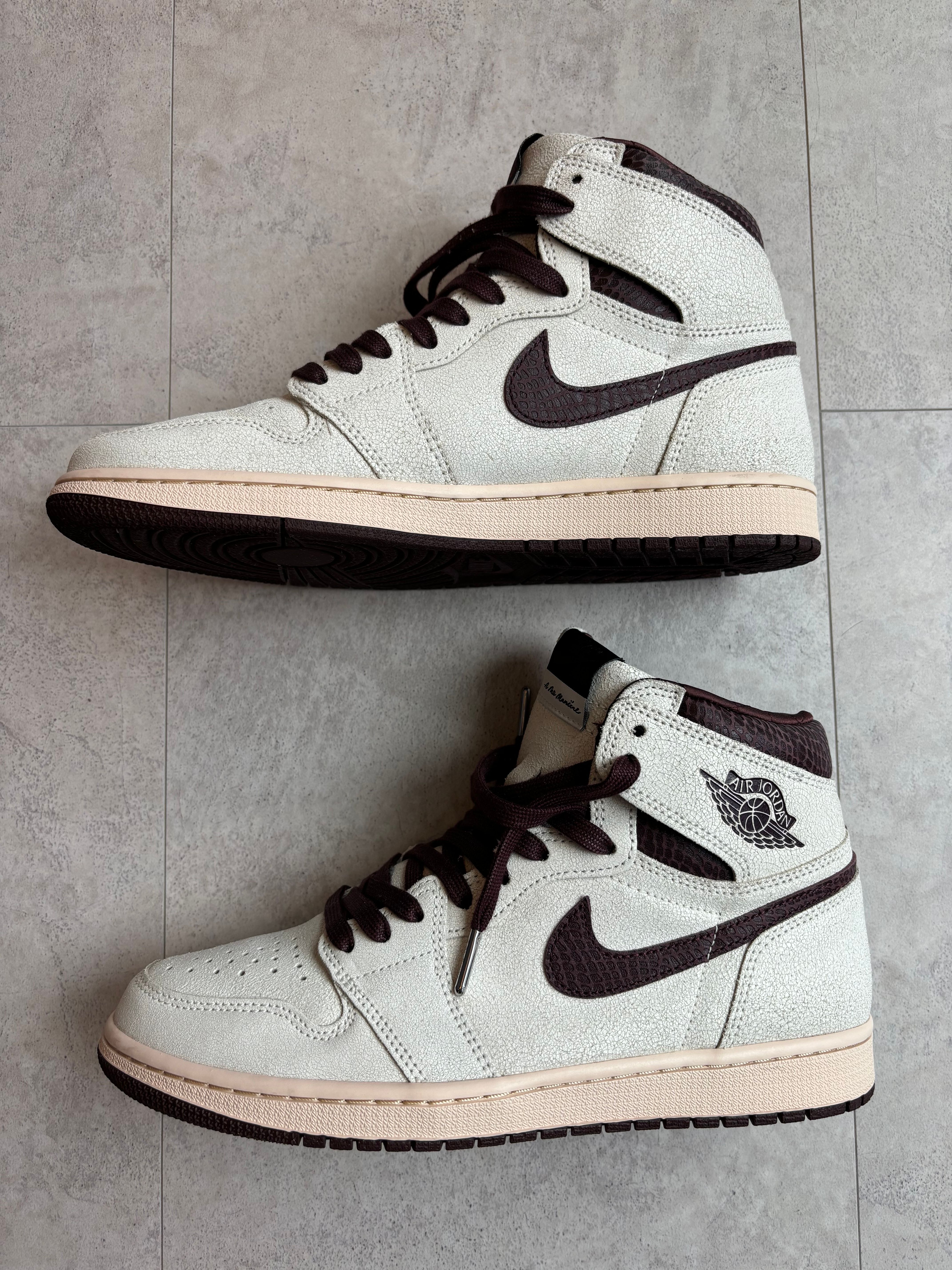 A Ma Maniere × Nike Air Jordan 1 Retro High OG "Sail and Burgundy"