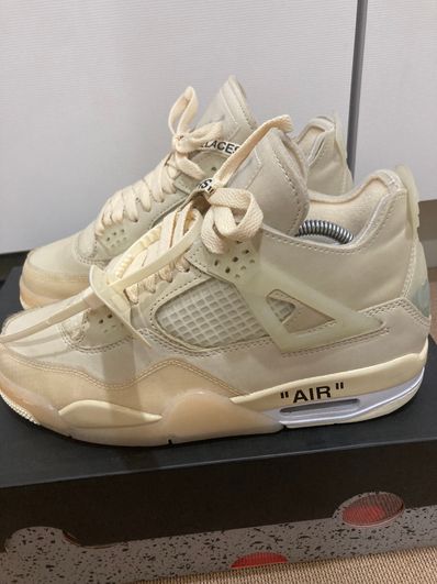 Off-White × Nike Women's Air Jordan 4 SP "Sail"