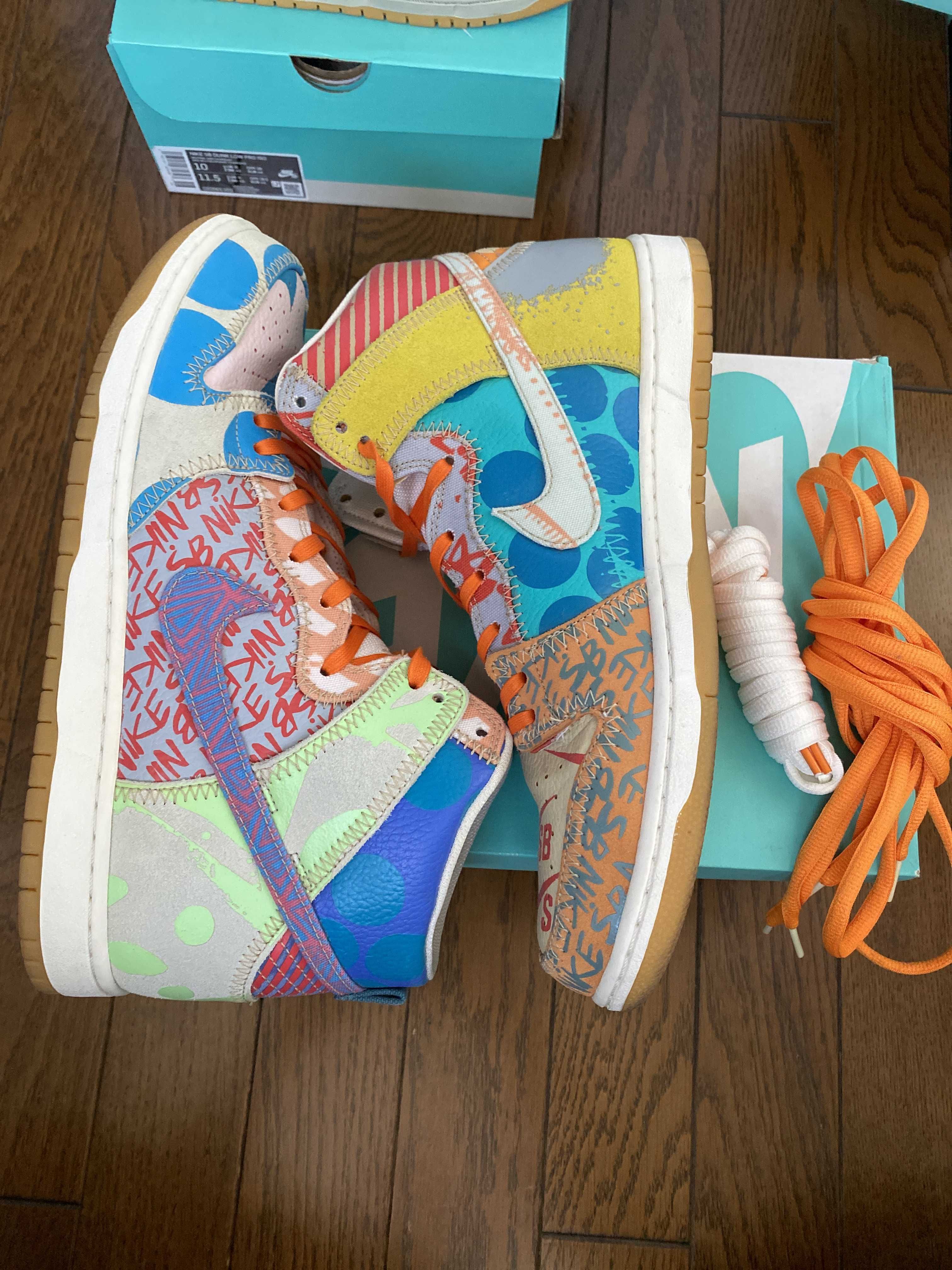 THOMAS CAMPBELL × Nike SB Dunk High "Ice Jade/Circuit Orange-Sail"