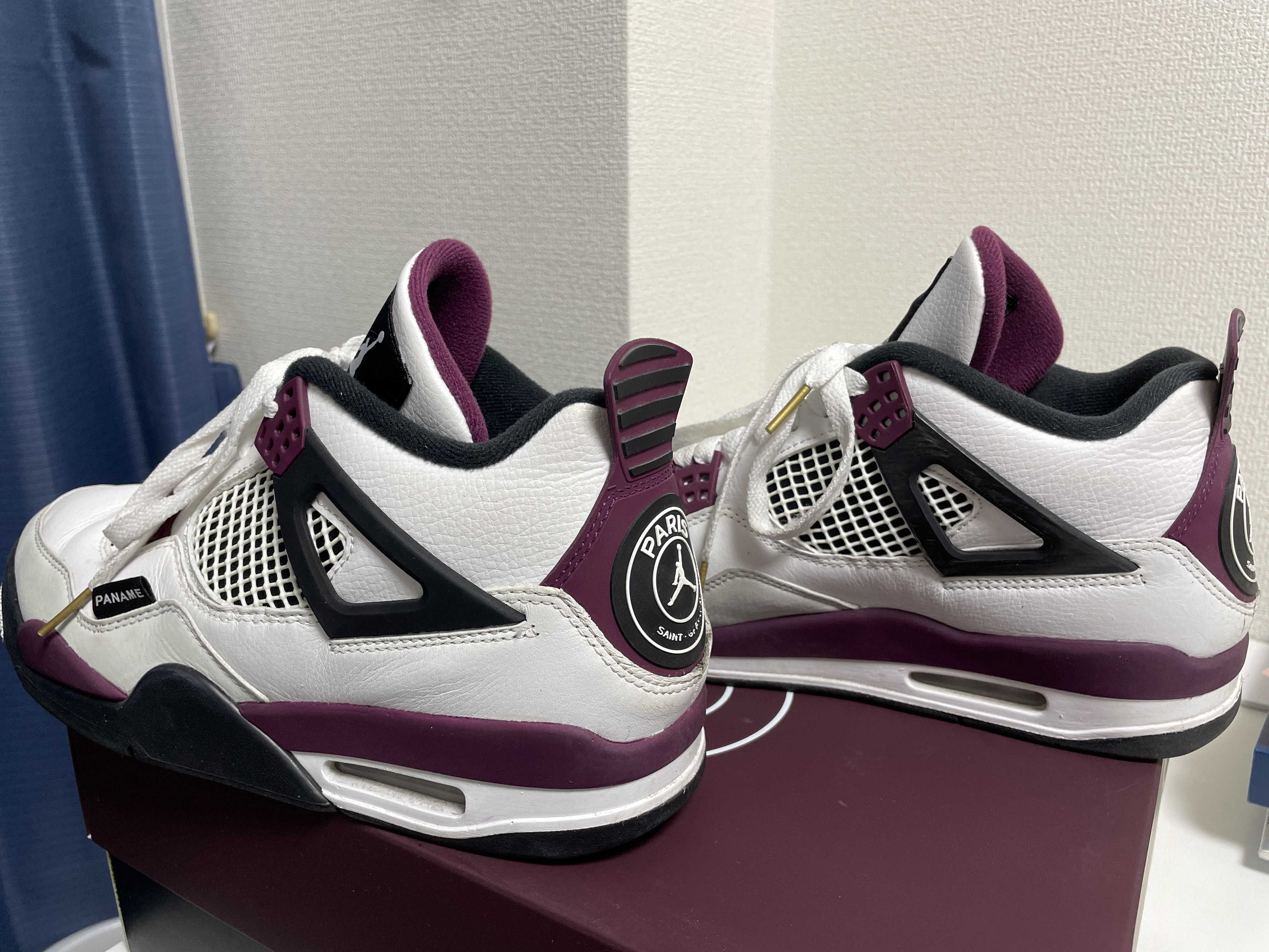 Paris Saint Germain ×Nike Air Jordan 4 Retro "White/Bordeaux/Neutral Gray"