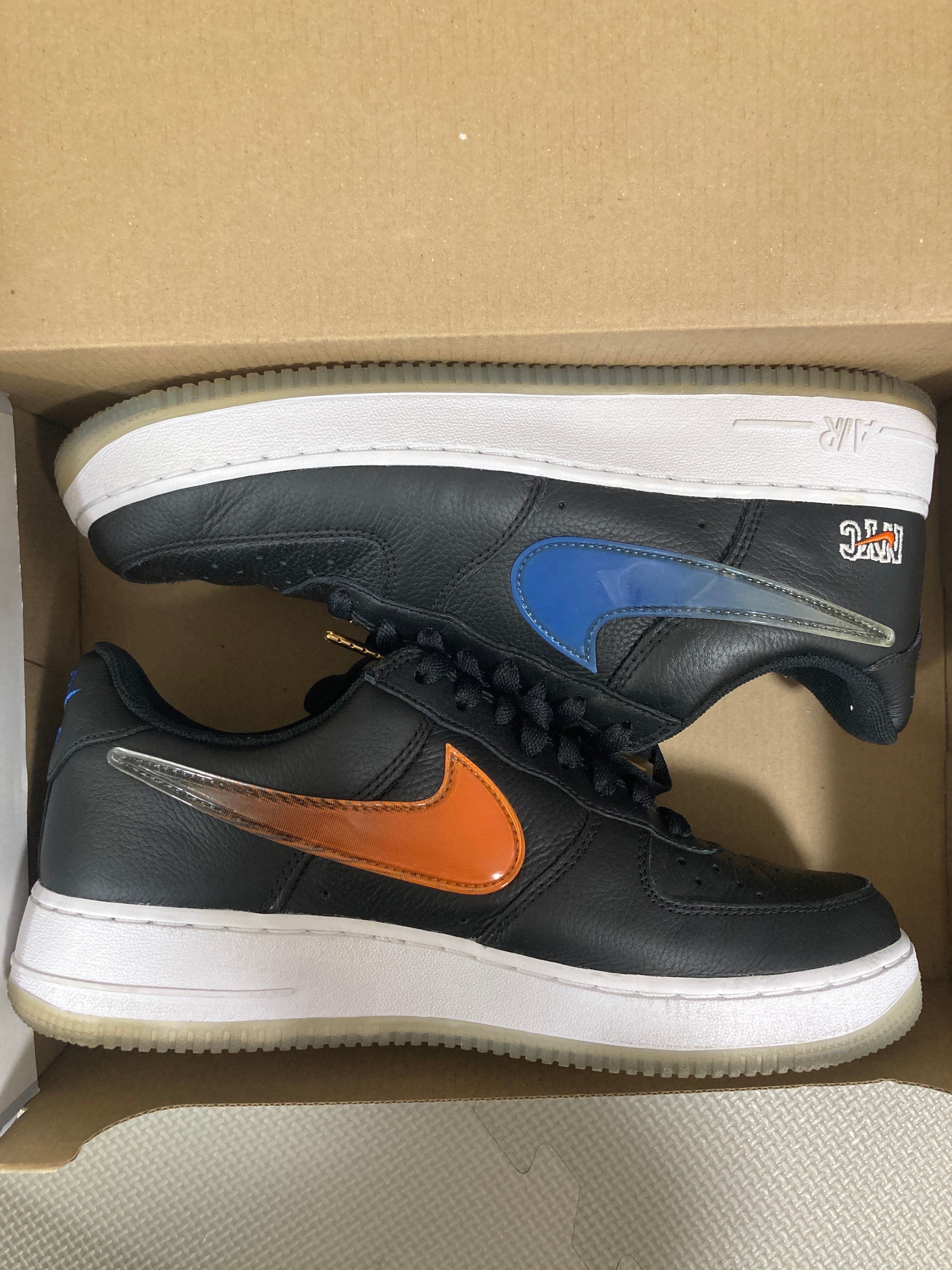 KITH × Nike Air Force 1 Low New York Knicks "Black/Brilliant Orange/Rush/Brilliant White"