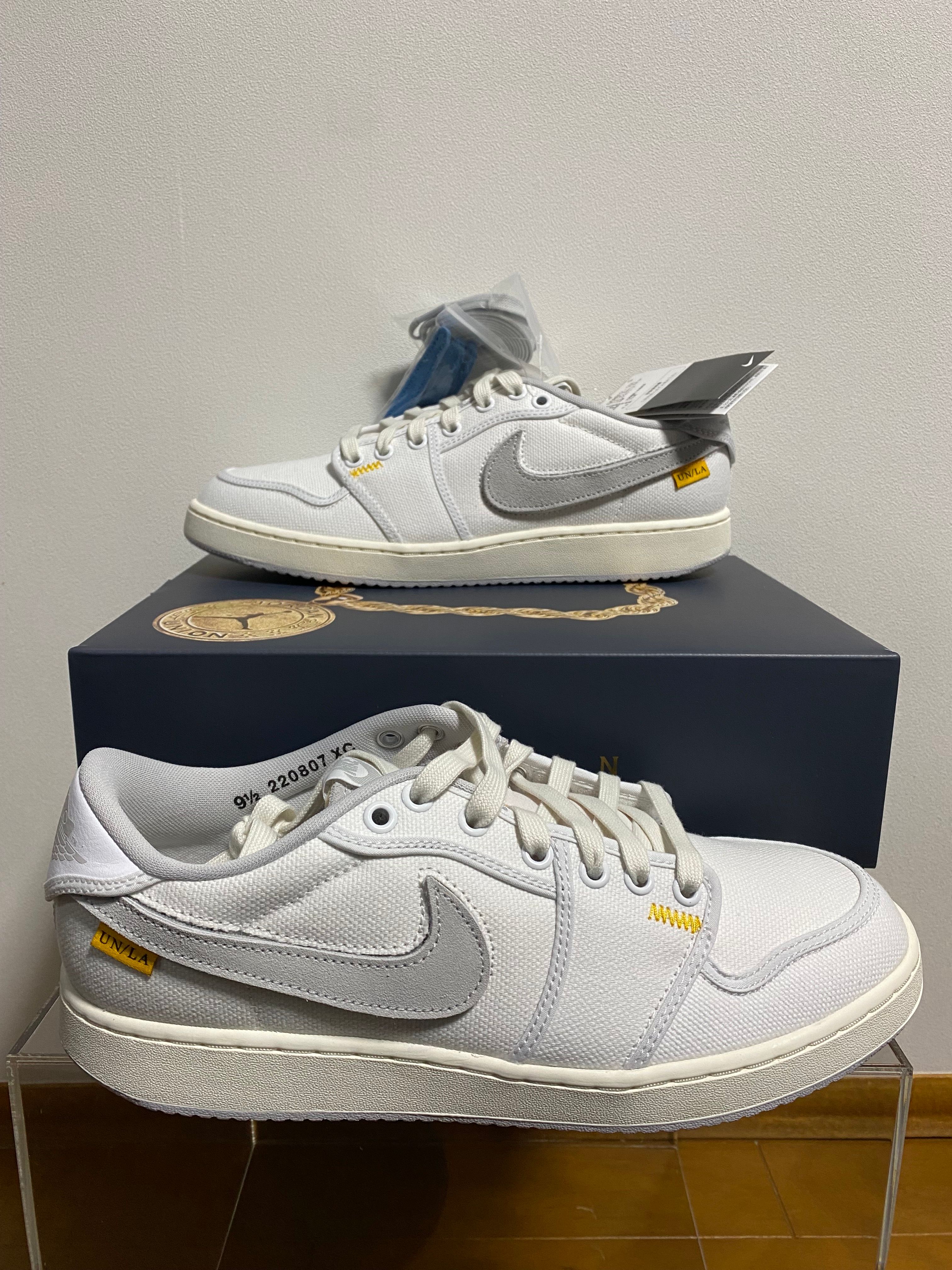UNION × Nike Air Jordan 1 Low KO "White Canvas"