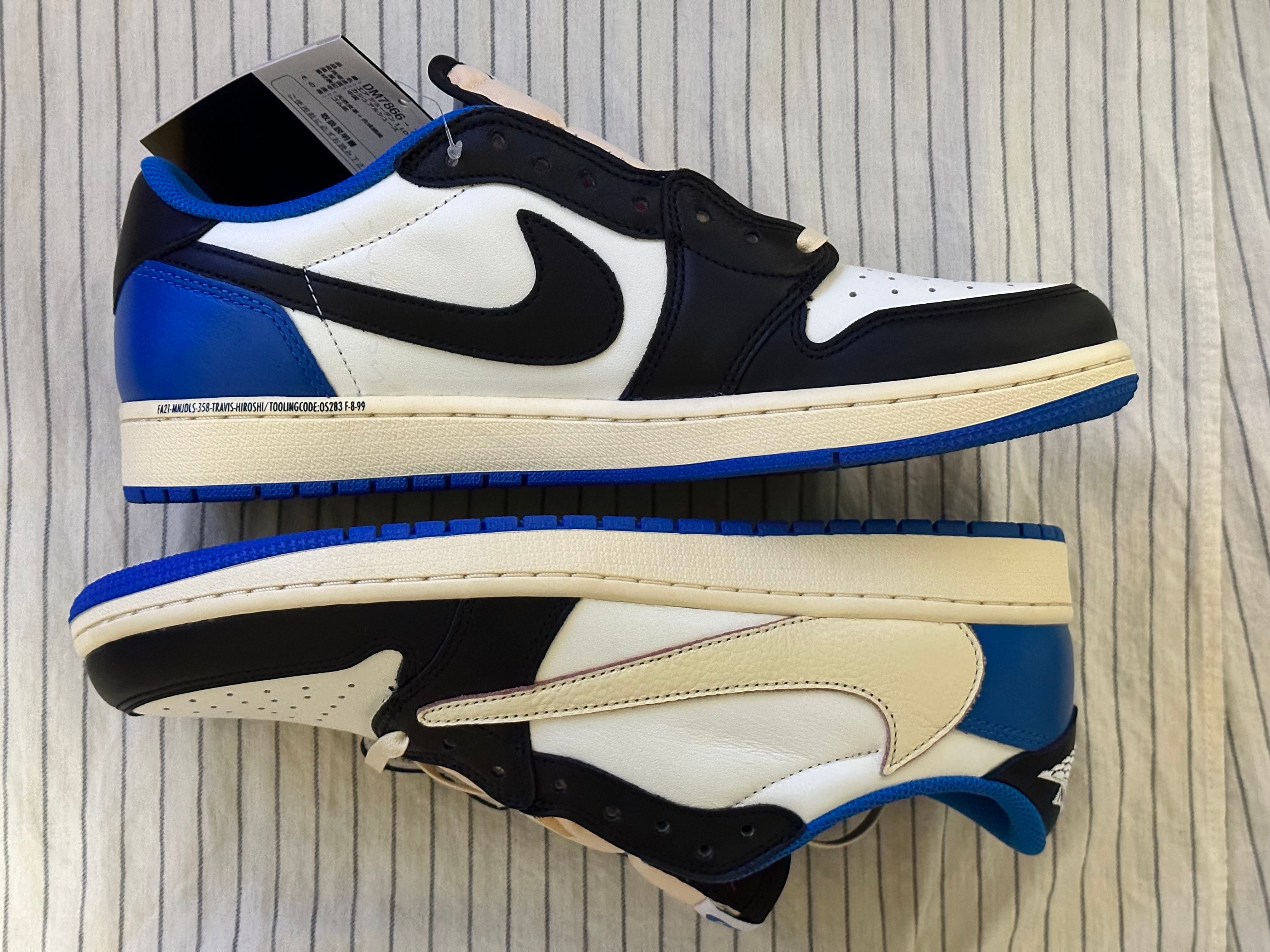 Travis Scott × fragment design × Nike Air Jordan 1 Low OG SP "Military Blue"