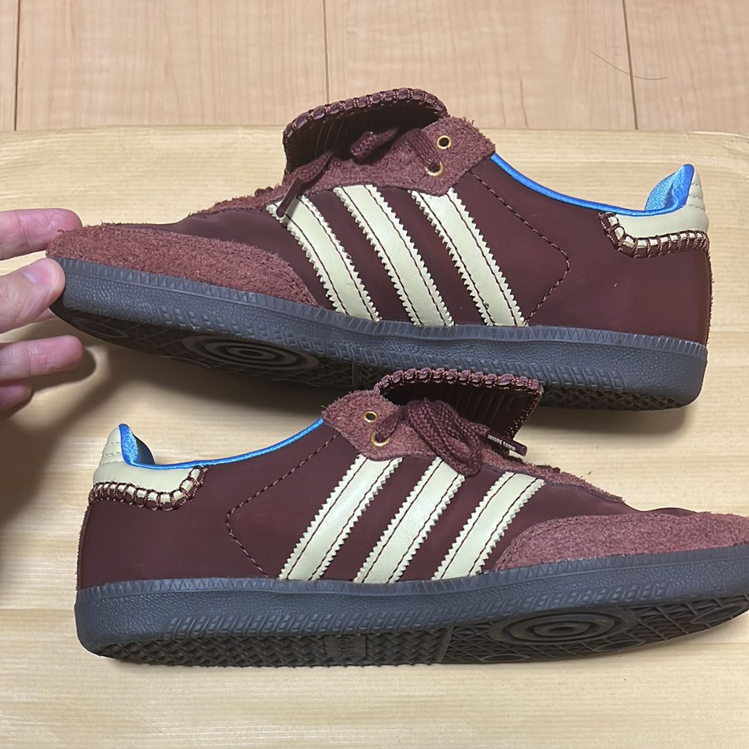 Wales Bonner × adidas Samba Nylon Low "Fox Brown/Sandy Beige/Lucky Blue"