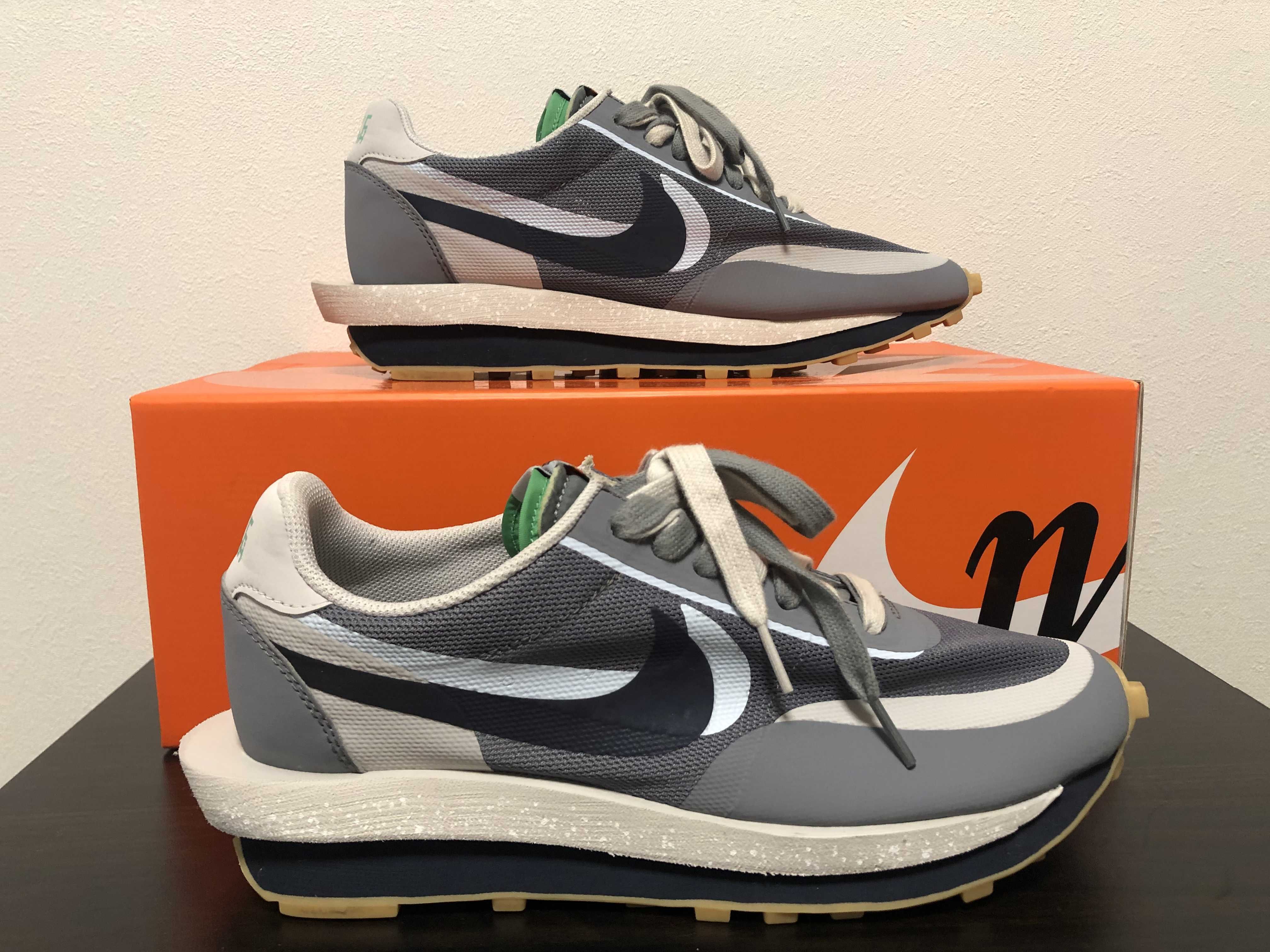 CLOT × Sacai × Nike LD Waffle "Grey Obsidian/Cool Grey"