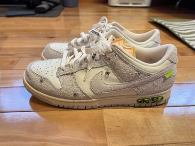 Off-White × Nike Dunk Low "Sail/Neutral Gray/Hyper Pink"