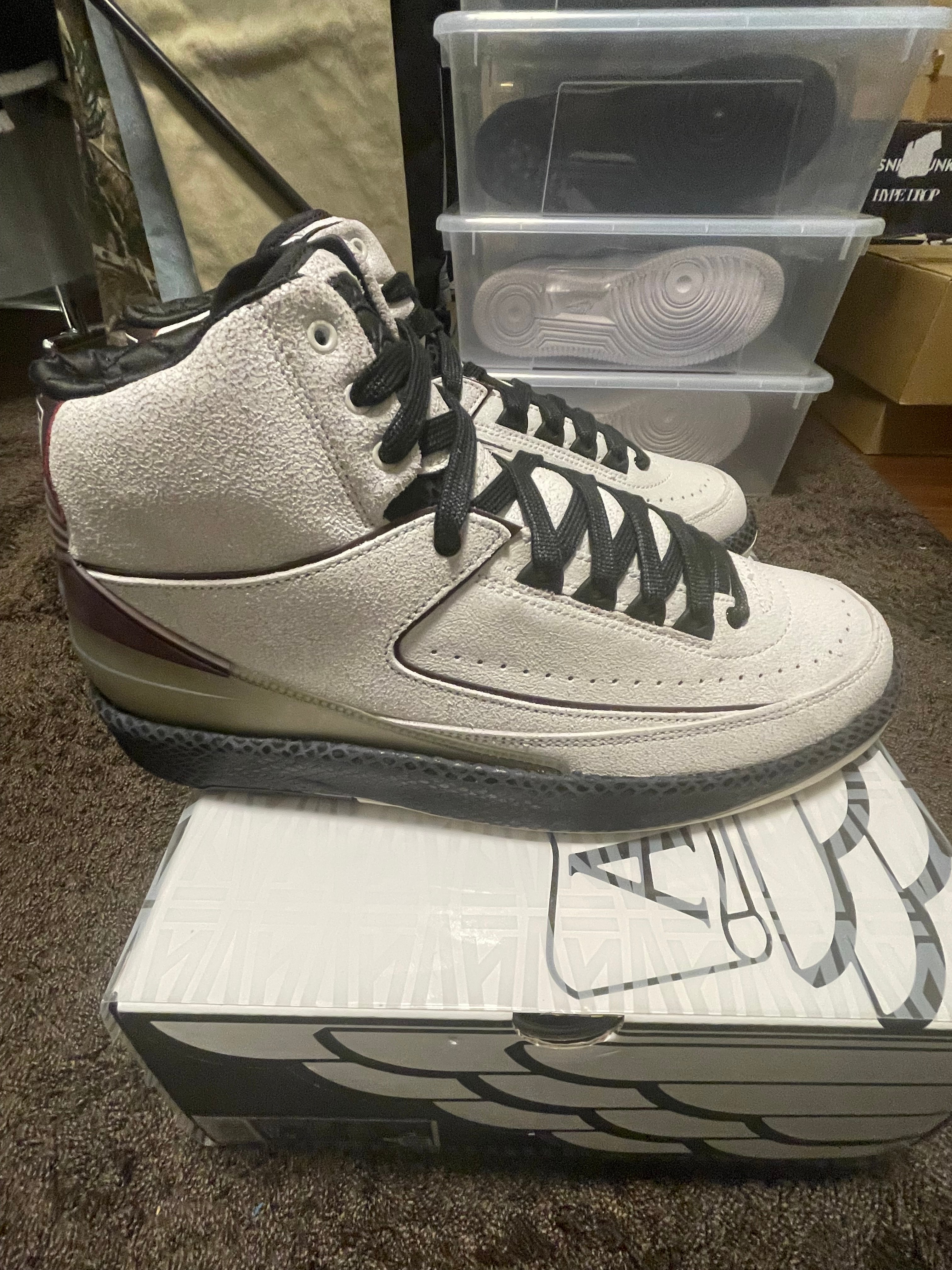 A Ma Maniere × Nike Air Jordan 2 "Airness/Sail and Burgundy"