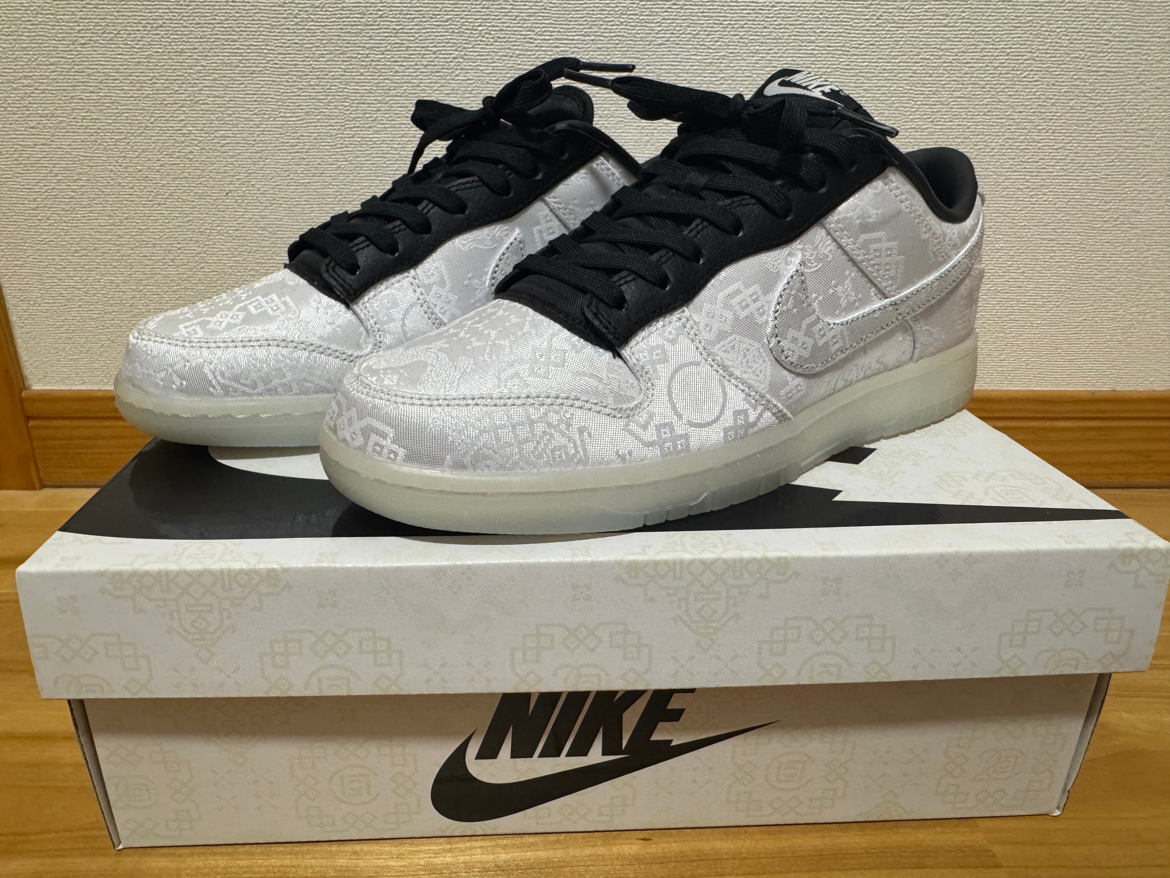 CLOT × Fragment × Nike Dunk Low "Black and White"