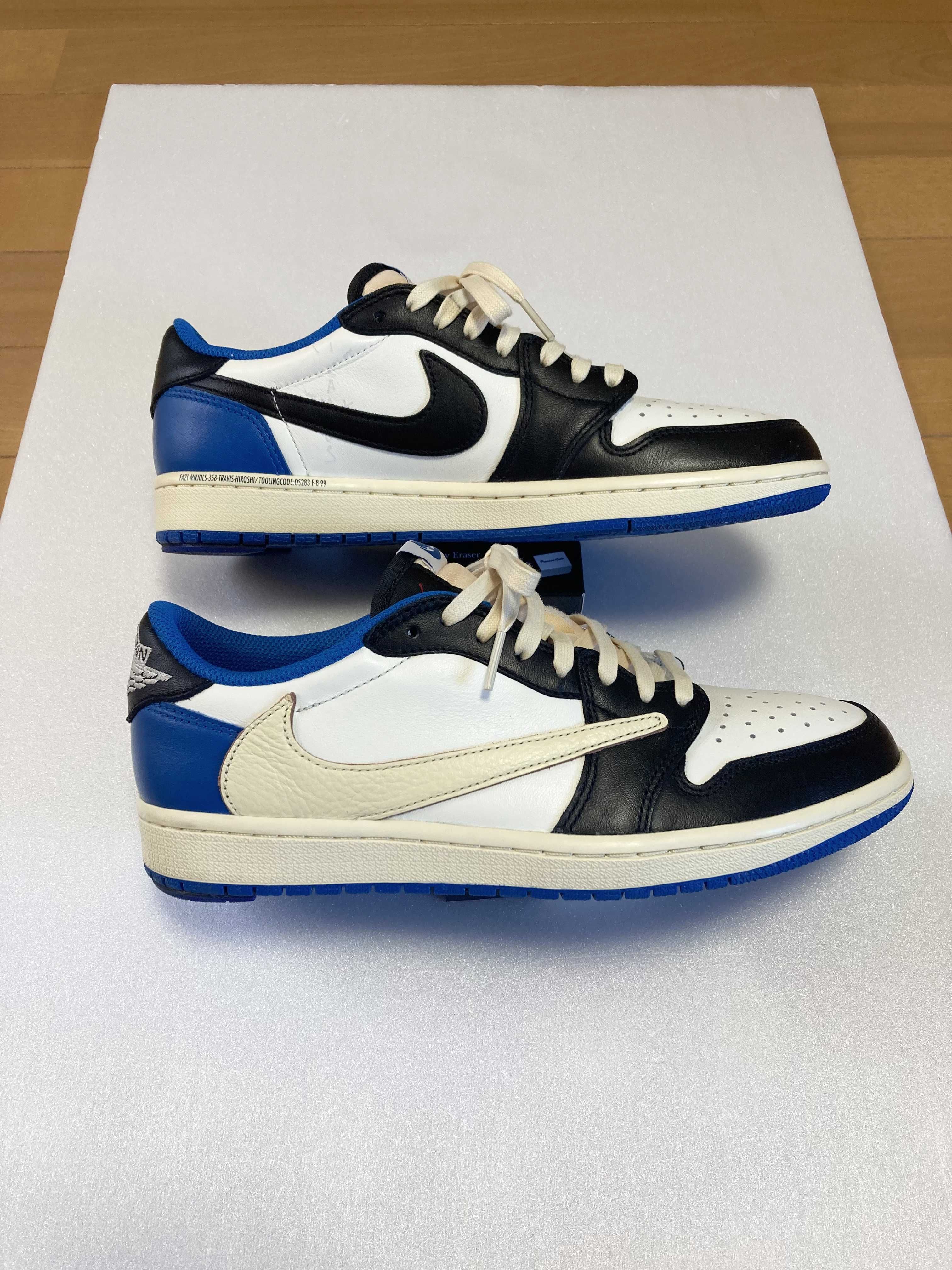 Travis Scott × fragment design × Nike Air Jordan 1 Low OG SP "Military Blue"