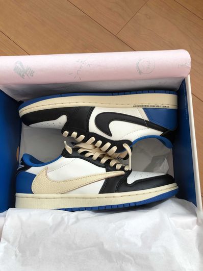 Travis Scott × fragment design × Nike Air Jordan 1 Low OG SP "Military Blue"