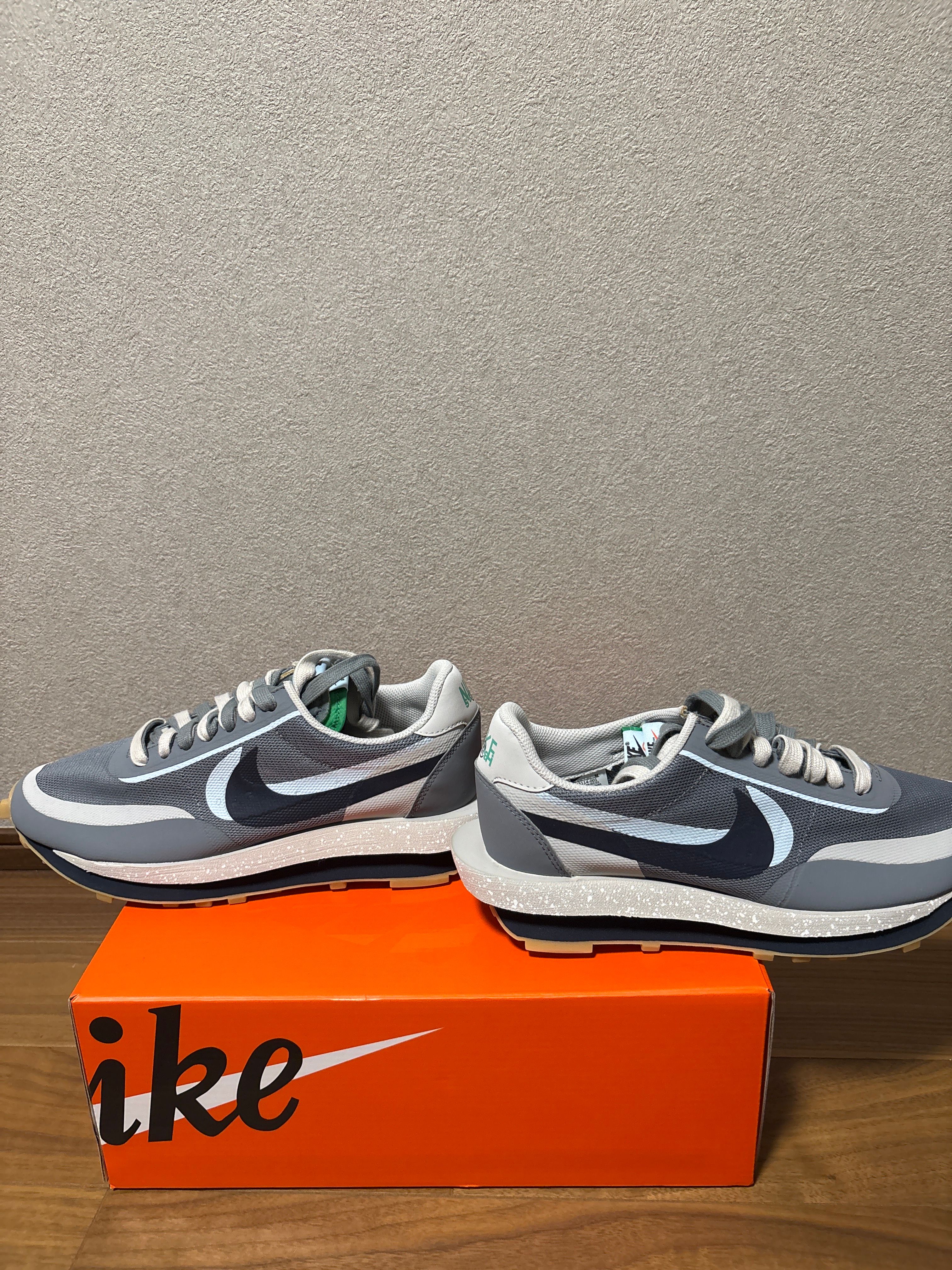 CLOT × Sacai × Nike LD Waffle "Grey Obsidian/Cool Grey"