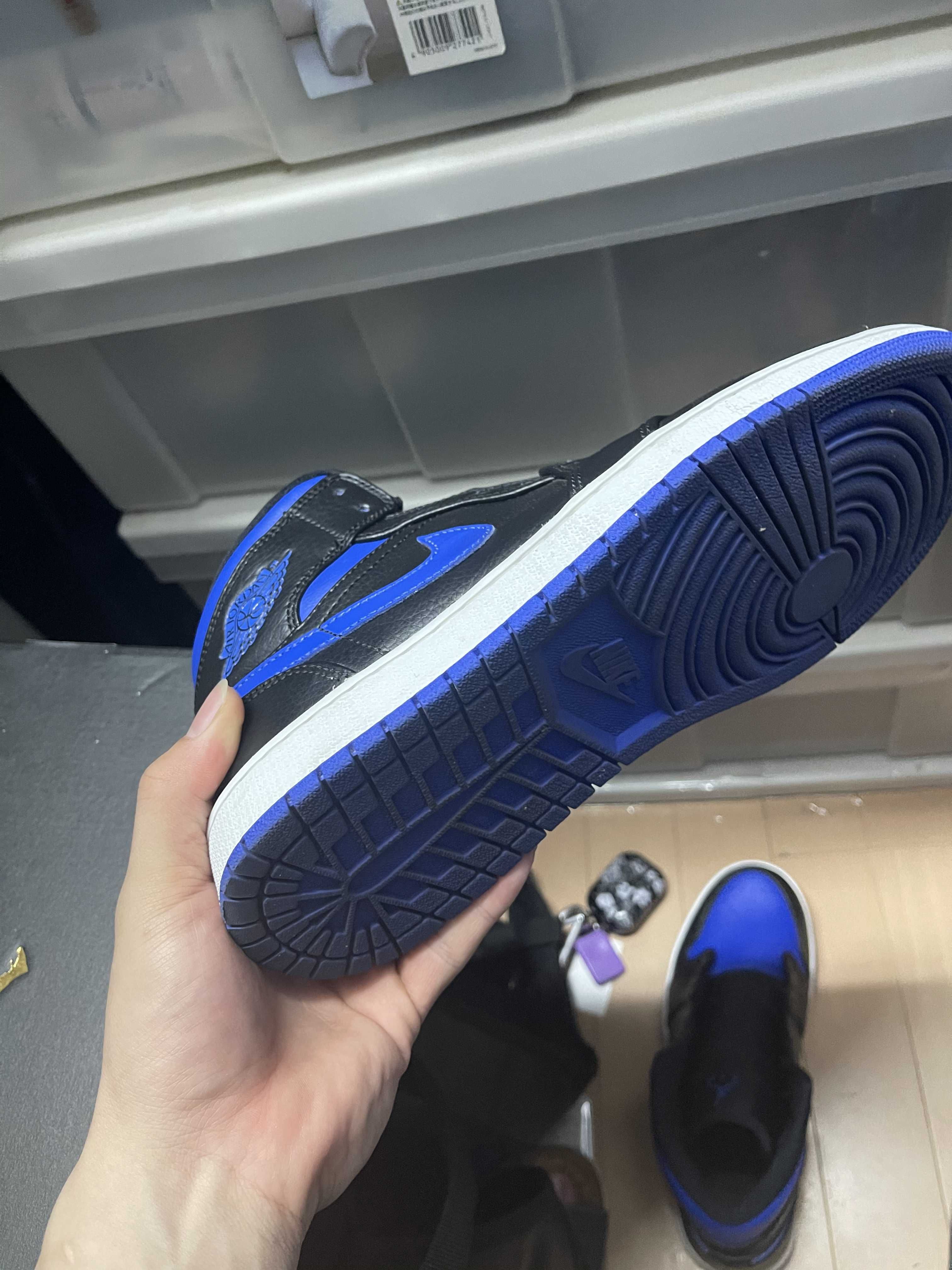 NIKE AIR JORDAN 1 MID "BLACK/BLUE"