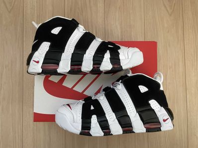 NIKE AIR MORE UPTEMPO "WHITE/BLACK/UNIVERSITY RED"(2020)