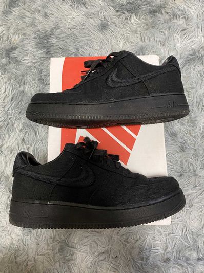 Stussy × Nike Air Force 1 Low "Triple Black"